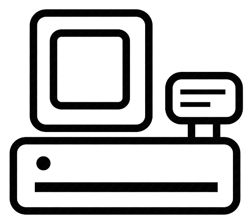 Point of sale icon: cash register terminal
